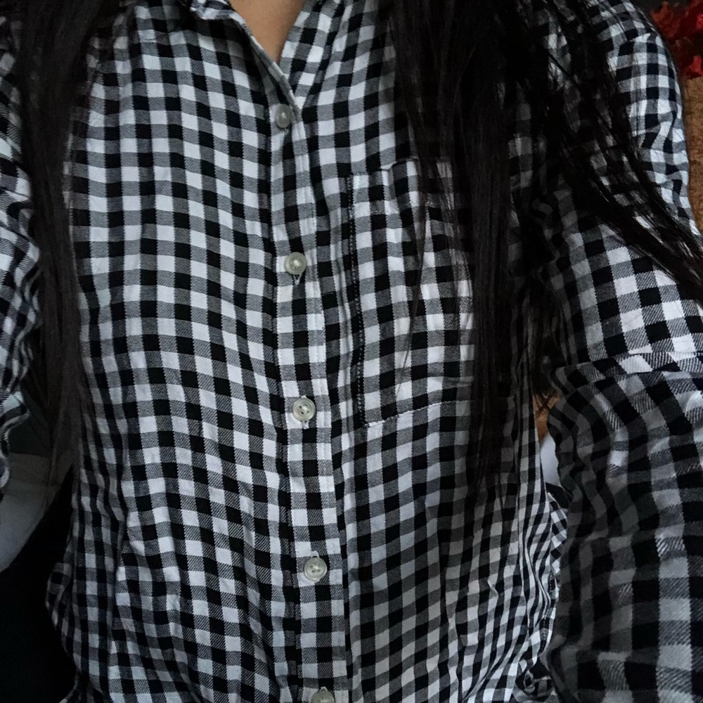 Checkered Black and White Shirt